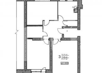 Продам трехкомнатную квартиру, 81.5 м2, деревня Ермолово, ЖК Зелёный Бор, улица Кукушкина, 1