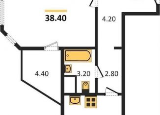 Продажа 1-ком. квартиры, 38.4 м2, Воронеж, Левобережный район