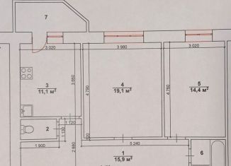 Продам 2-комнатную квартиру, 65.5 м2, Подольск, Колхозная улица, 18