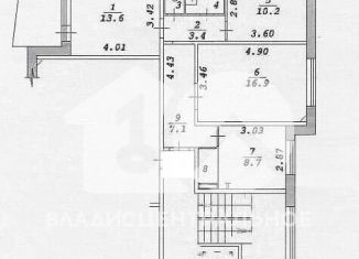 Продается трехкомнатная квартира, 64.9 м2, Новосибирск, улица Родники, 10, Калининский район