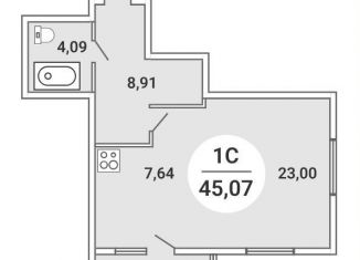 Продаю 1-комнатную квартиру, 45 м2, Новосибирск, метро Студенческая, Оловозаводская улица, 6/1