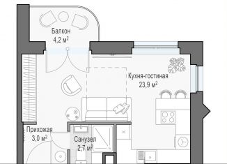 Продаю квартиру студию, 31.1 м2, Москва, район Марфино, улица Академика Королёва, 21