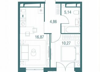 Продаю 1-комнатную квартиру, 38.1 м2, Одинцово