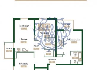 Продажа трехкомнатной квартиры, 92.5 м2, посёлок городского типа Молодёжное