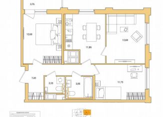 Продается 3-комнатная квартира, 64.4 м2, Санкт-Петербург