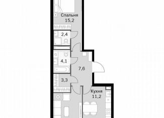 Продажа 2-ком. квартиры, 60.1 м2, Москва, Строительный проезд, 9с9, метро Тушинская