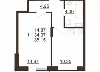 Продажа 1-комнатной квартиры, 35.2 м2, Брянская область, Западный проезд, 32