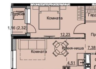 Продается однокомнатная квартира, 44.4 м2, Ижевск