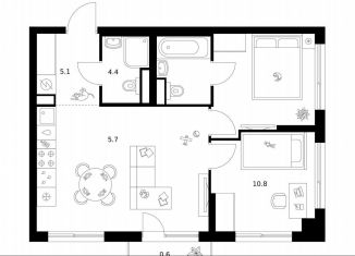 Продаю квартиру студию, 26.6 м2, Москва