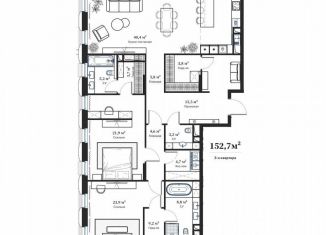 Продается 3-комнатная квартира, 153.4 м2, Москва, Мещанский район