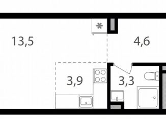 Продажа квартиры студии, 25.4 м2, Москва, район Соколиная Гора