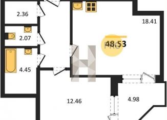 Продажа 1-комнатной квартиры, 48.5 м2, Воронеж, Острогожская улица, 164, Советский район