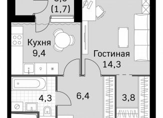 Продаю 1-комнатную квартиру, 40 м2, Москва, район Покровское-Стрешнево, Строительный проезд, 9с9