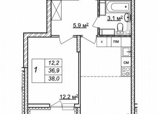 Продажа 1-комнатной квартиры, 38 м2, Нижний Новгород, ЖК Новая Кузнечиха, жилой комплекс Новая Кузнечиха, 13