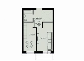 Продажа 1-комнатной квартиры, 37.4 м2, Красноярский край