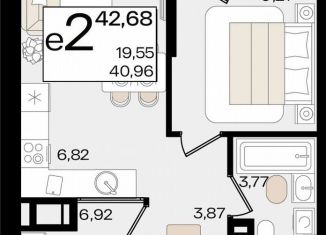 Продам 1-комнатную квартиру, 42.7 м2, Краснодар, Старокубанская улица, 122/8, микрорайон ХБК