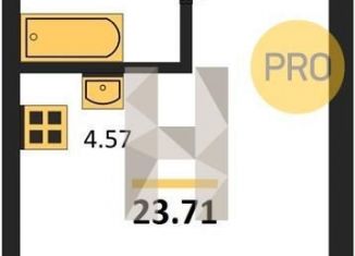 Продается квартира студия, 23.7 м2, Екатеринбург, ЖК Московский Квартал, улица Печатников, 3