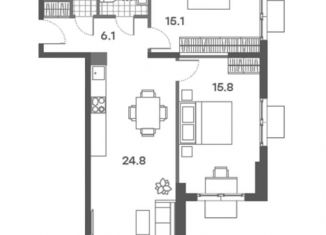 Продается 2-комнатная квартира, 69.5 м2, Москва, ЖК Парксайд, 2, метро Битцевский парк