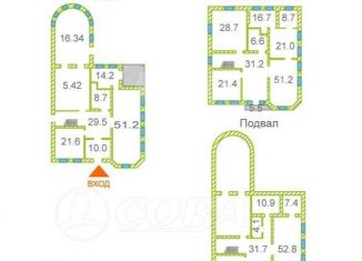 Продаю коттедж, 502.8 м2, Тюменская область, Цветочная улица, 19