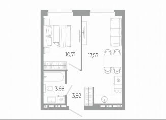 Продам 1-комнатную квартиру, 35.8 м2, Екатеринбург