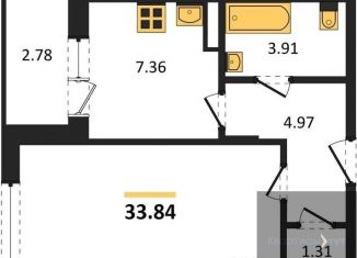 Продаю однокомнатную квартиру, 33.8 м2, Воронеж, Острогожская улица, 164, Советский район