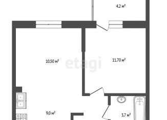 Продается 1-ком. квартира, 32.5 м2, посёлок городского типа Молодёжное