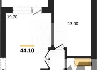 1-ком. квартира на продажу, 44.1 м2, посёлок городского типа Янтарный