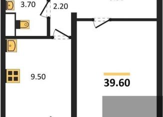 Продается 1-ком. квартира, 39.6 м2, Воронеж, Ростовская улица, 18А