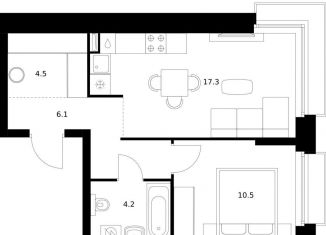 Продается однокомнатная квартира, 42.6 м2, Татарстан