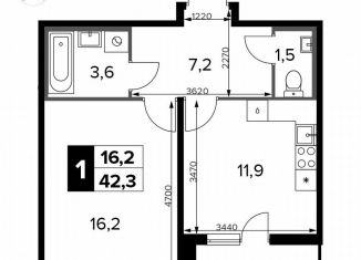 Продам однокомнатную квартиру, 42.3 м2, Москва, Ленинградское шоссе, 228к5, Молжаниновский район