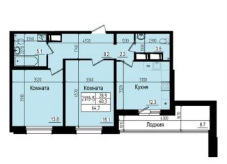 Продажа 2-ком. квартиры, 64.7 м2, посёлок Парголово, Ольгинская дорога, 3/20