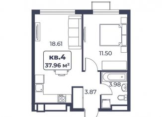 Продается 1-комнатная квартира, 38 м2, поселок городского типа Новофёдоровка, улица Лобозова, 1