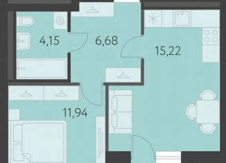 Продается 1-комнатная квартира, 39.6 м2, Екатеринбург, улица Академика Парина, 27, метро Чкаловская