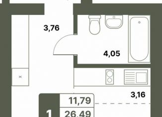 Продаю 1-комнатную квартиру, 27.4 м2, село Миловка