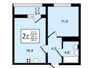 Продается 2-комнатная квартира, 38 м2, Воронеж, Центральный район, улица Пескова, 8