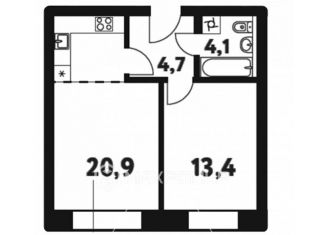 Продам двухкомнатную квартиру, 43.1 м2, Москва, Фестивальная улица, 15к6, район Левобережный