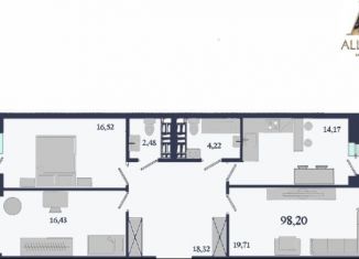 3-ком. квартира на продажу, 98.2 м2, Екатеринбург, Ботаническая улица, 22