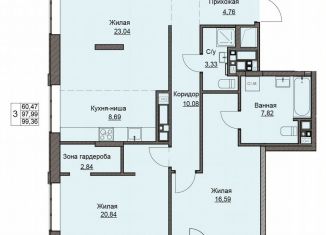 Продается 2-комнатная квартира, 99.4 м2, Удмуртия, улица Чехова, 46