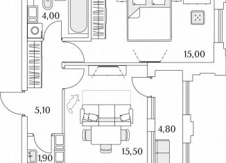 Продажа 1-комнатной квартиры, 43.7 м2, Санкт-Петербург, метро Комендантский проспект, Планерная улица, 99