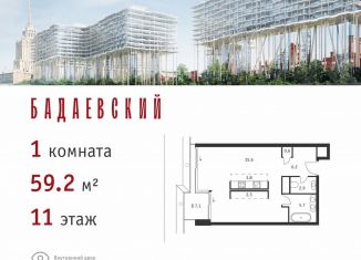 Продаю 1-комнатную квартиру, 59.2 м2, Москва, метро Киевская