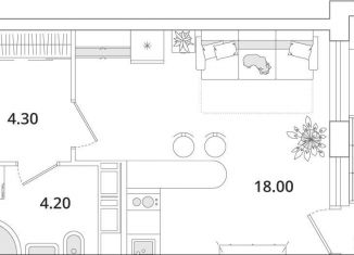 Продажа квартиры студии, 28.4 м2, Санкт-Петербург, метро Комендантский проспект, Планерная улица, 99