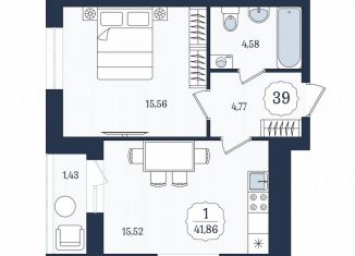 Продажа 1-комнатной квартиры, 41.9 м2, Зеленоградск