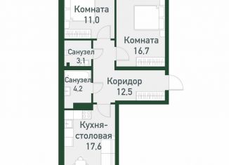 Продам 2-ком. квартиру, 65 м2, Челябинская область