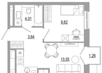 Продам 1-комнатную квартиру, 32.3 м2, Астраханская область