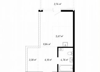 Продаю 1-комнатную квартиру, 33.4 м2, Иркутск