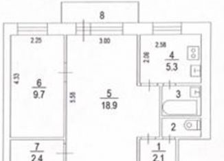 Сдается 2-комнатная квартира, 41.7 м2, Домодедово, улица Ильюшина, 8