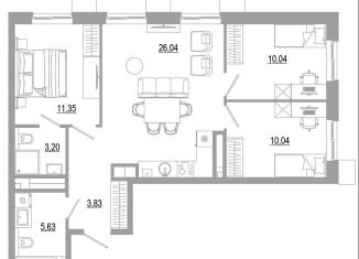 Продажа 3-ком. квартиры, 70.1 м2, Астраханская область