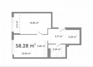 Продается 2-ком. квартира, 58.3 м2, Челябинская область, улица Худякова, 18