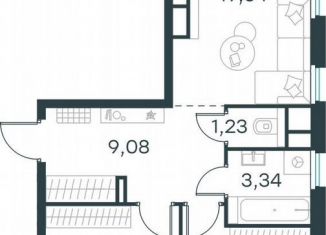 2-ком. квартира на продажу, 61.3 м2, Московская область