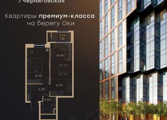 1-комнатная квартира на продажу, 48.8 м2, Нижний Новгород